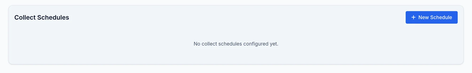 The collection schedule list.